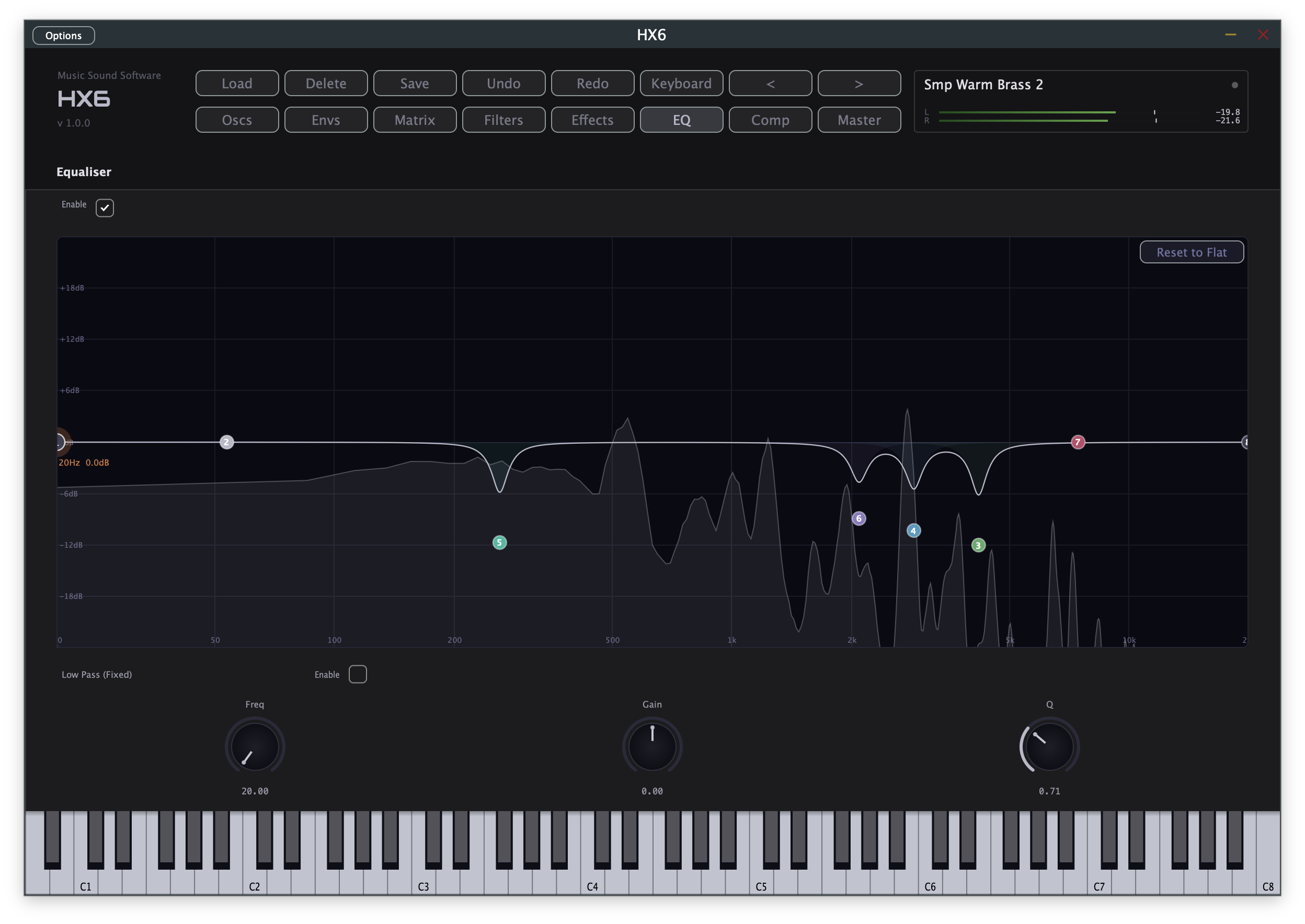 HX6 Equaliser page
